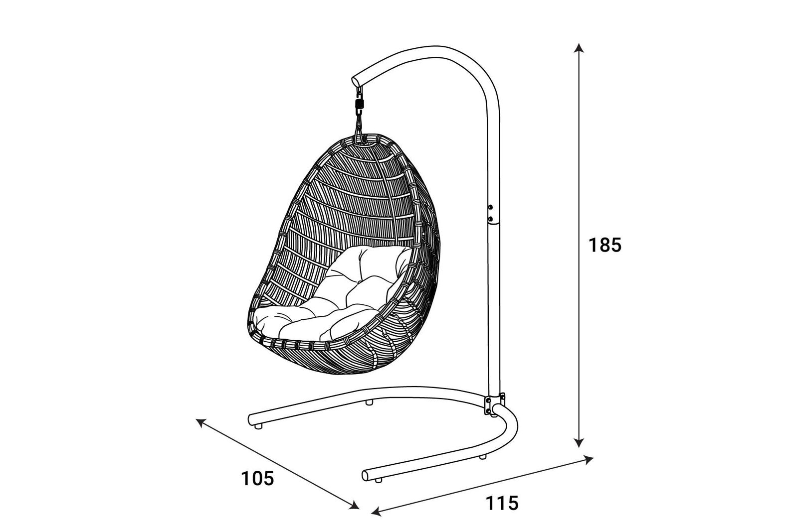 Fauteuil suspendu La Montagne — vue 5
