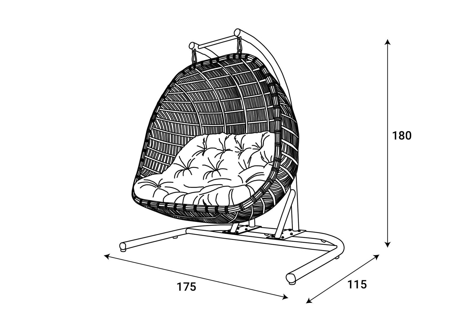 Fauteuil suspendu Petite Baie — vue 4