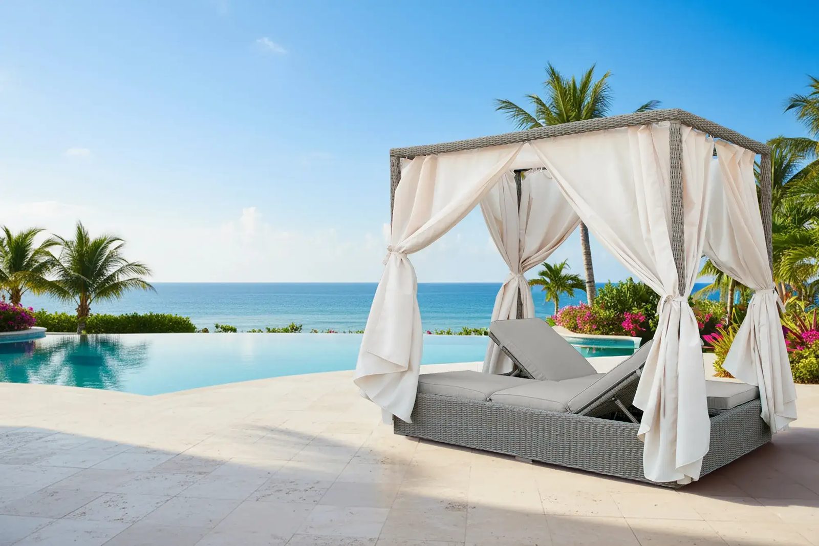 Lit de jardin Piton Rouge